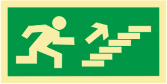 Saída de Emergência - Escadas Sentido cima/direita