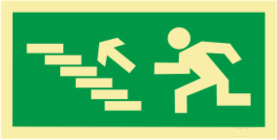 Saída de Emergência - Escadas Sentido cima/esquerda