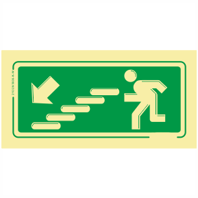 Saída de Emergência - Escadas Sentido baixo/esquerda