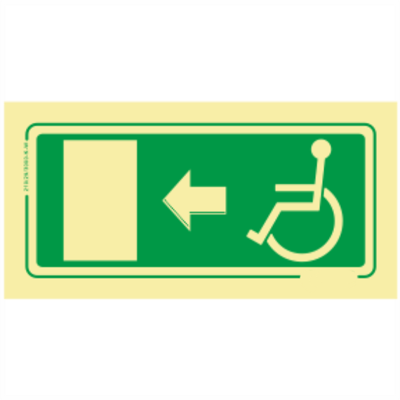 Saída de Emergência - Deficientes Exterior Sentido esquerda