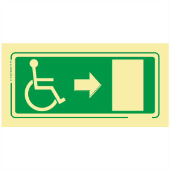 Saída de Emergência - Deficientes Exterior Sentido direita