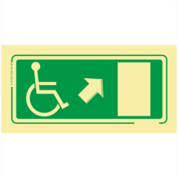 Saída de Emergência - Deficientes Exterior Sentido cima/esquerda