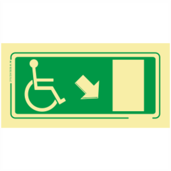 Saída de Emergência - Deficientes Exterior Sentido baixo/direita