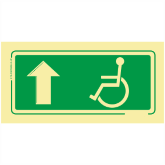 Saída de Emergência - Deficientes Sentido em frente