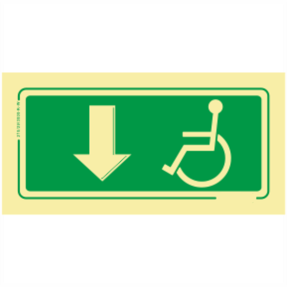 Saída de Emergência - Deficientes Sentido em baixo