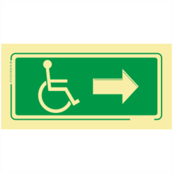 Saída de Emergência - Deficientes Sentido direita