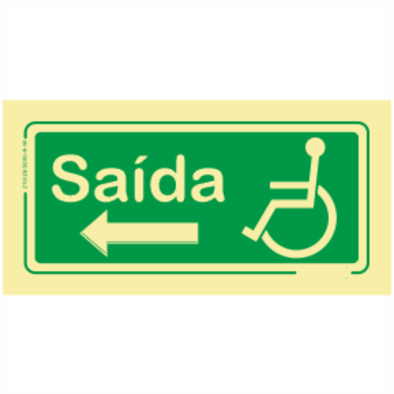 Saída de Emergência - Deficientes "Saída" Sentido Esquerda