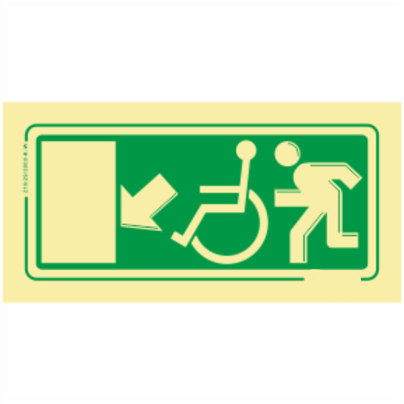 Saída de Emergência - Exterior Geral Sentido Baixo/Esquerda