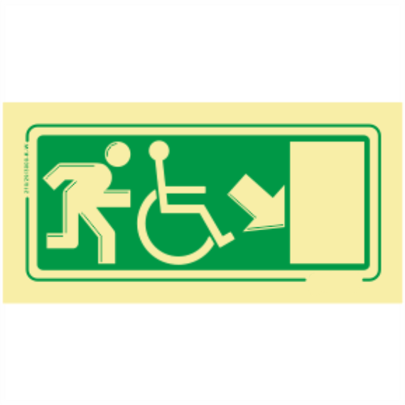 Saída de Emergência - Exterior Geral Sentido Baixo/Direita