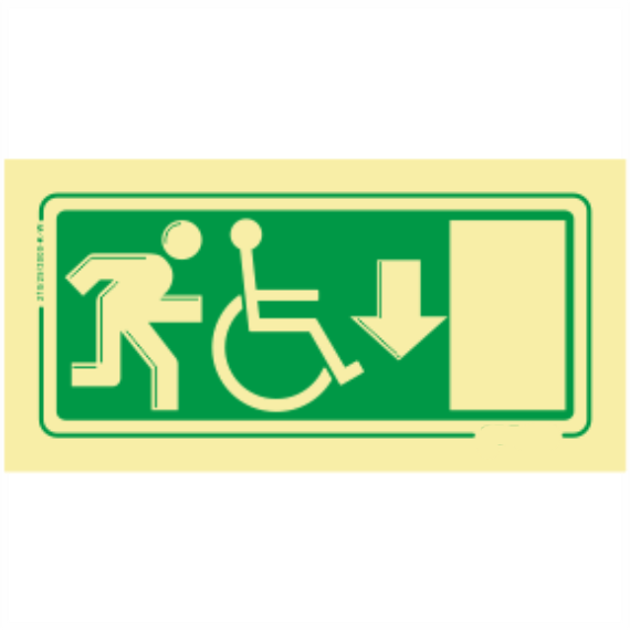 Saída de Emergência - Exterior Geral Sentido Em Baixo