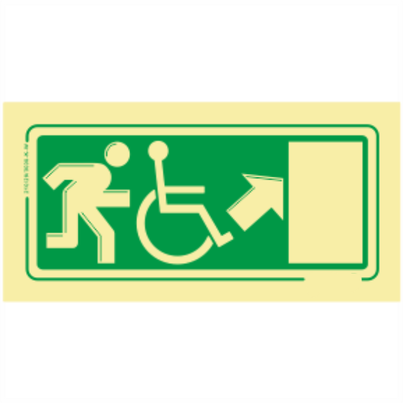 Saída de Emergência - Exterior Geral Sentido Cima/Direita