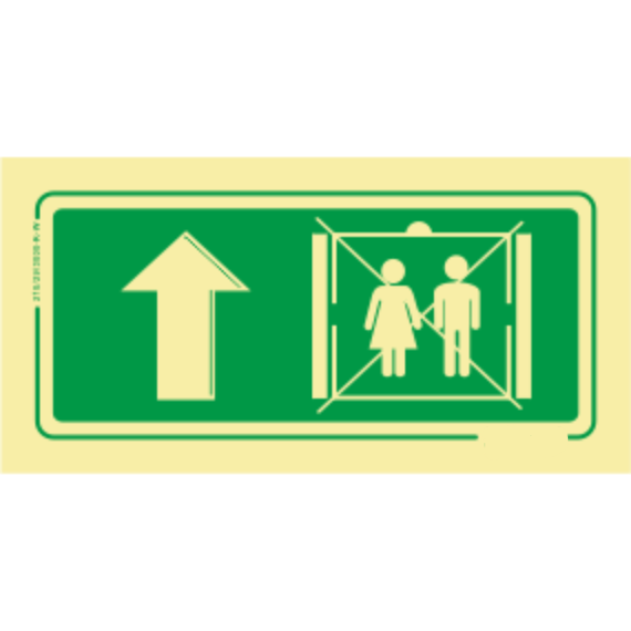 Saída de Emergência - Não Usar o Elevador Sentido Em Frente