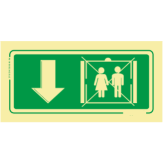 Saída de Emergência - Não Usar o Elevador Sentido Em Baixo