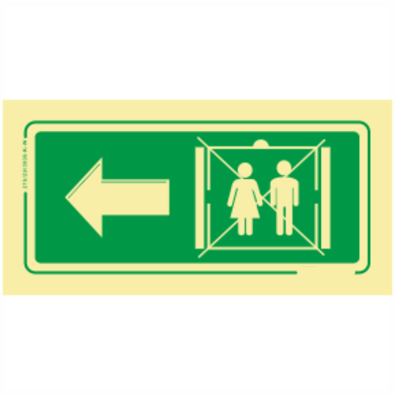 Saída de Emergência - Não Usar o Elevador Sentido Esquerda