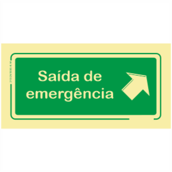 Saída de Emergência - "Saída de Emergência" Sentido Cima/Direita