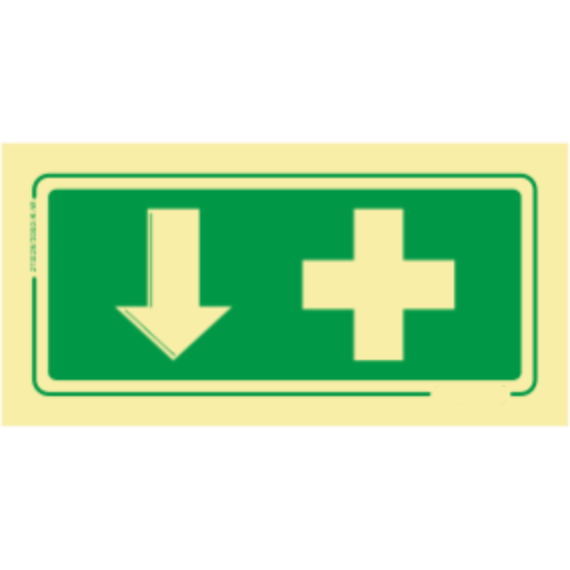 Saída de Emergência - Caixa de Primeiros Socorros Sentido Em Baixo