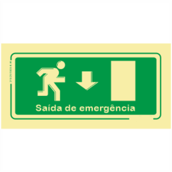 Saída de Emergência - "Saída de Emergência" Exterior Sentido Em Baixo