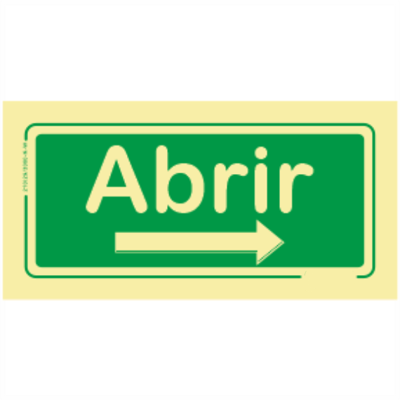 Saída de Emergência - "Abrir" Sentido Direita