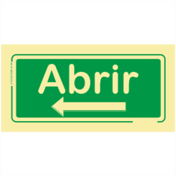 Saída de Emergência - "Abrir" Sentido Esquerda