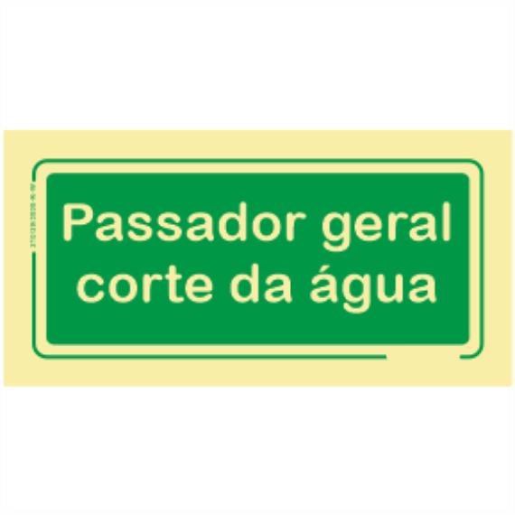 Saída de Emergência - "Passador geral corte da água"