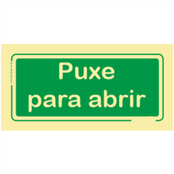 Saída de Emergência - "Puxe para abrir"