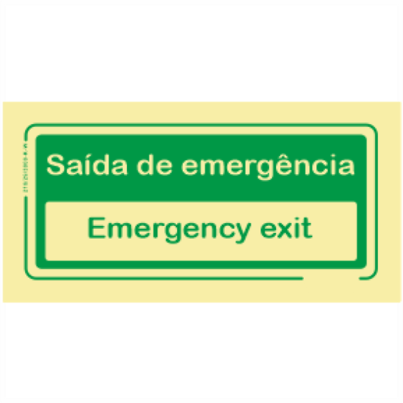 Saída de Emergência - "Saída de Emergência" "Emergency exit"