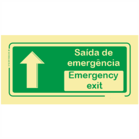 Saída de Emergência - "Saída de Emergência" "Emergency exit" Sentido Em Frente