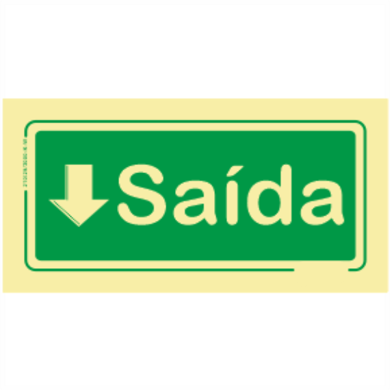 Saída de Emergência - "Saída" Sentido Em Baixo