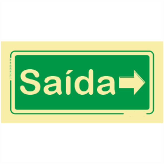 Saída de Emergência - "Saída" Sentido Direita
