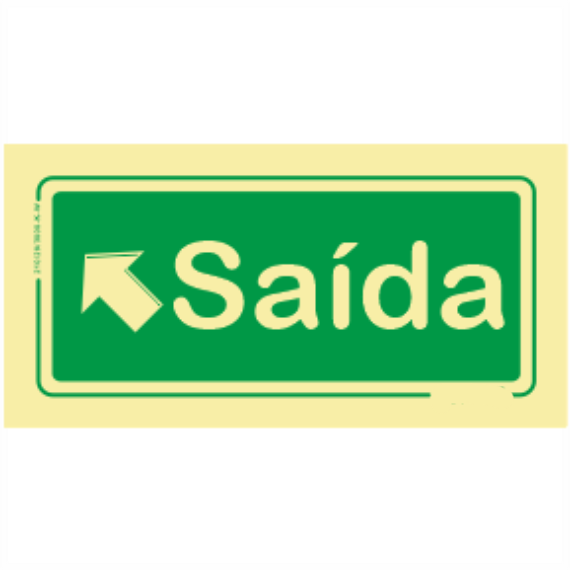 Saída de Emergência - "Saída" Sentido Cima/Esquerda