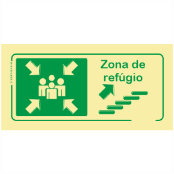 Saída de Emergência - "Zona de refúgio" Sentido Cima/Direita