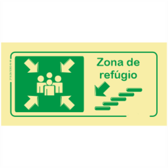 Saída de Emergência - "Zona de refúgio" Sentido Baixo/Esquerda