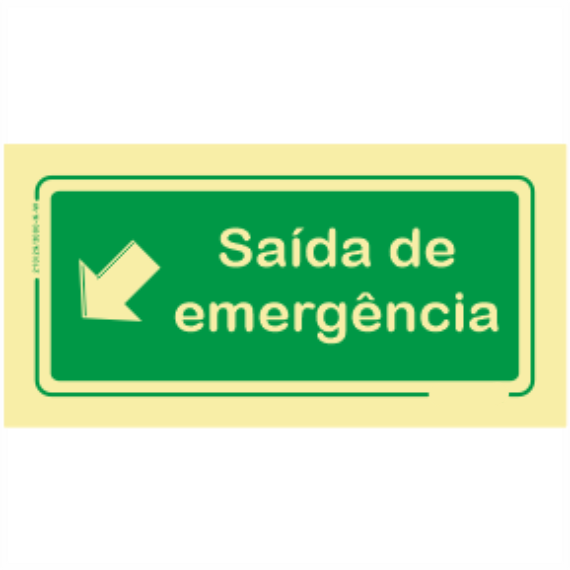 Saída de Emergência - "Saída de Emergência" Sentido Baixo/Esquerda