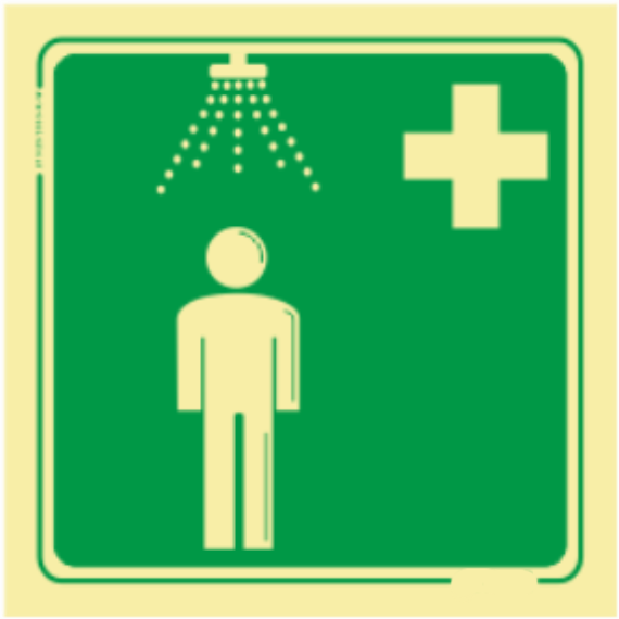 Saída de Emergência - Chuveiro de emergência