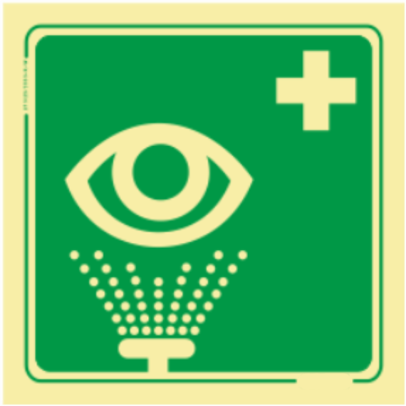 Saída de Emergência - Lava-olhos de emergência