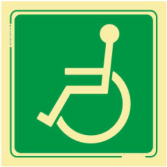 Saída de Emergência - Deficientes Sentido Esquerda
