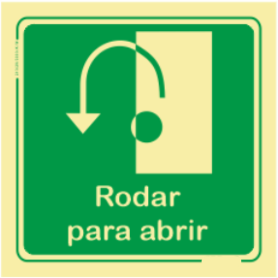 Saída de Emergência - "Rodar para abrir" Sentido Esquerda