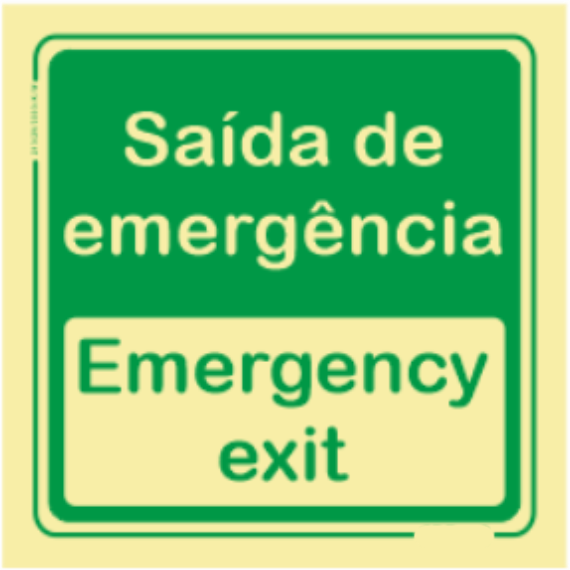 Saída de Emergência - "Saída de emergência" "Emergency exit"