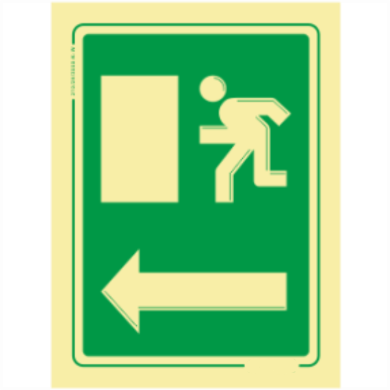 Saída de Emergência - Sentido Esquerda com porta