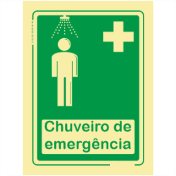 Sinal de Emergência - "Chuveiro de emergência"