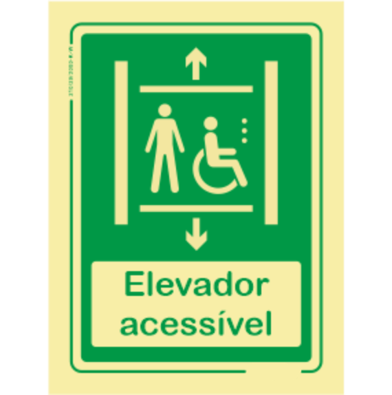 Sinal de Emergêrncia - "Elevador acessível"