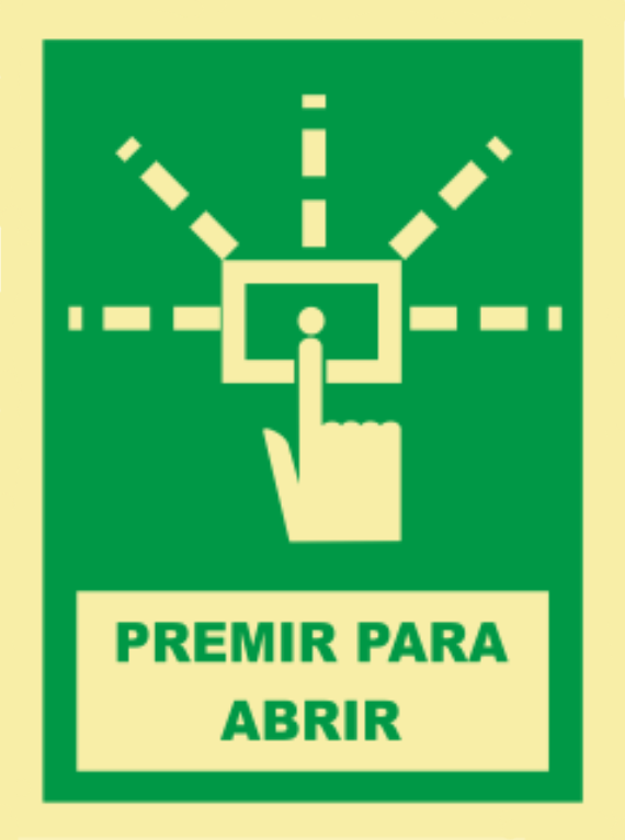 Sinal de Emergêrncia - "Premir para abrir"