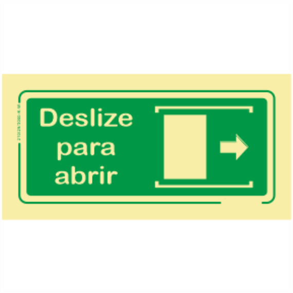 Saída de Emergência - "Deslize para abrir"