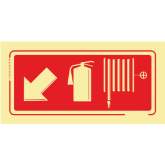 Segurança Contra Incêndio - Boca de incêndio / Extintor sentido para baixo esquerda