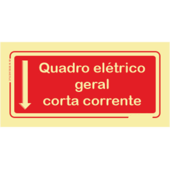 Segurança Contra Incêndio - "Quadro elétrico geral corta corrente" sentido abaixo