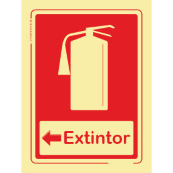 Segurança Contra Incêndio - "Extintor" sentido esquerda