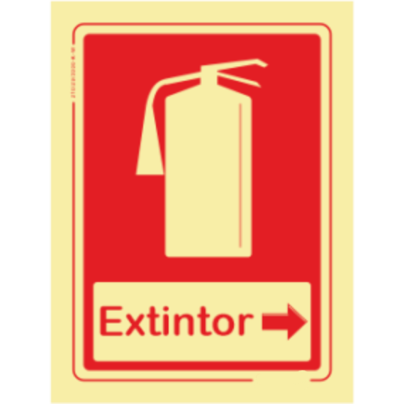 Segurança Contra Incêndio - "Extintor" sentido direita