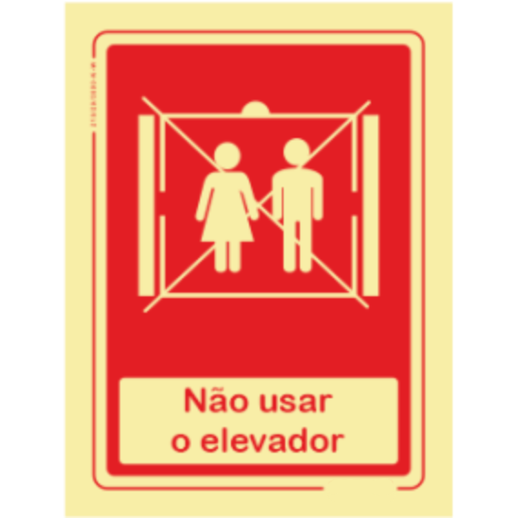 Segurança Contra Incêndio - "Não usar o elevador"