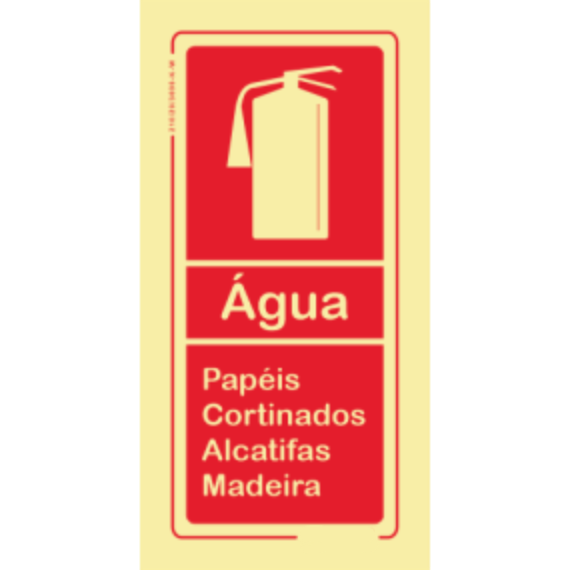 Segurança Contra Incêndio - Extintor "Água" "Papeis Cortinados Alcatifas Madeira"
