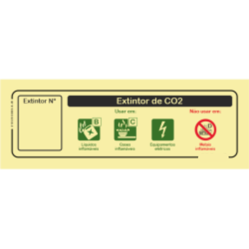 Segurança Contra Incêndio - "Extintor Nº" "Extintor de CO2"